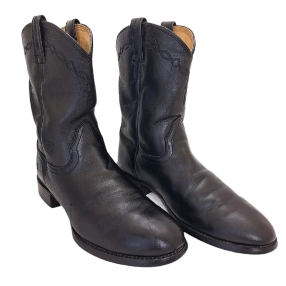 ARIAT Men's‎ Leather Upper Black Boots Size 11D